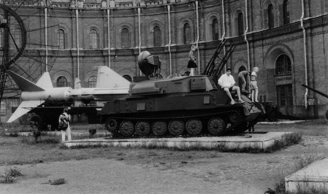 Jeffrey Carl at the St. Petersburg Artillery Museum, 1993