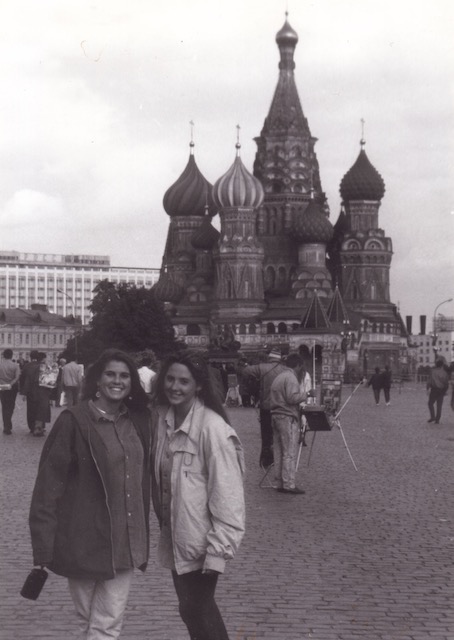 Leigh Pezzicara and Kim Roberts in Red Square, 1993